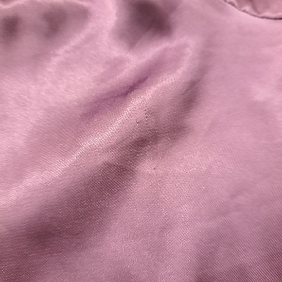 Lane Bryant Purple Satin Beaded Glam Y2K Babydoll Going Out Blouse Size 14 - Picture 4 of 9